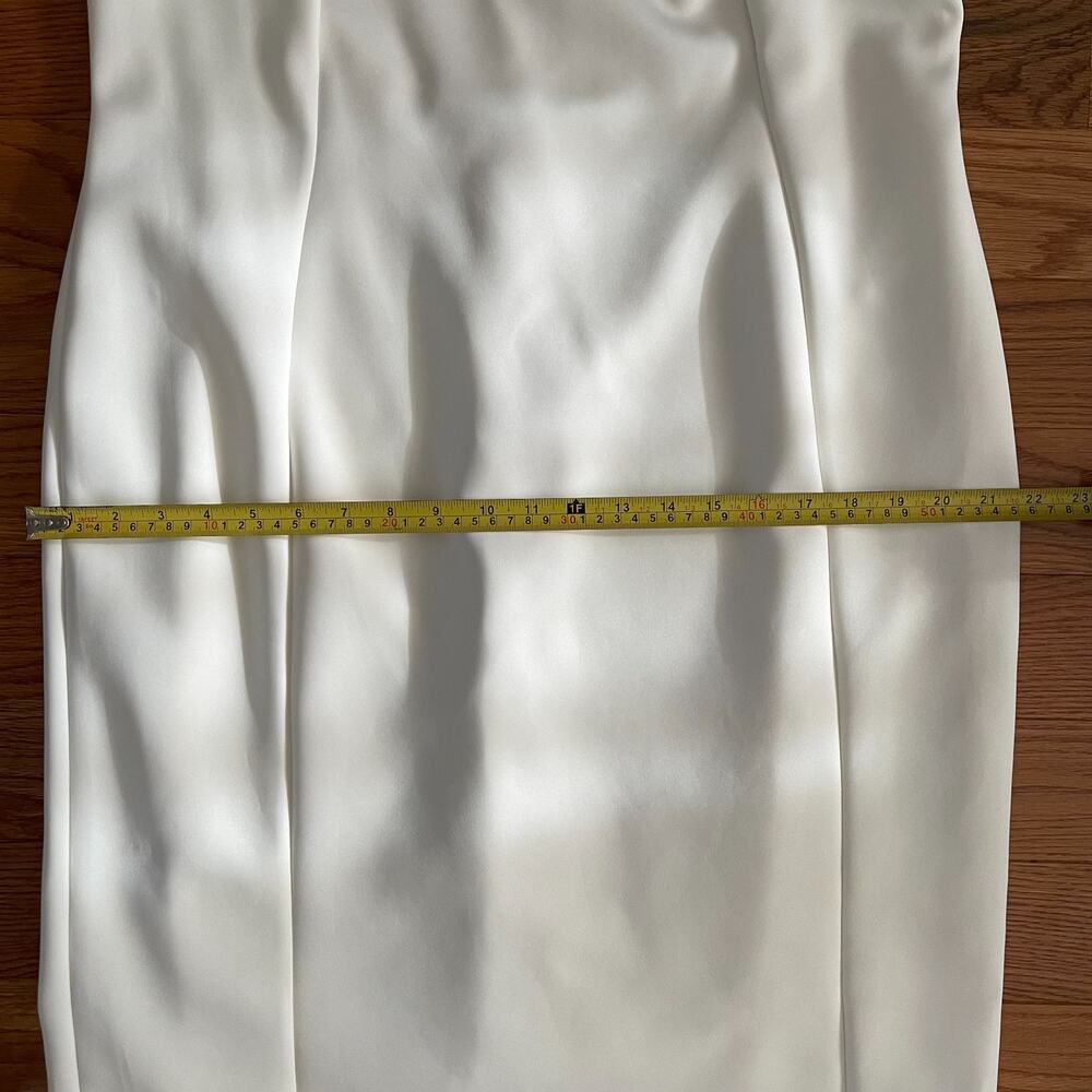 Calvin Klein Womens 14W Sheath Dress White Sleeveless Midi Workwear Classic - Picture 9 of 11